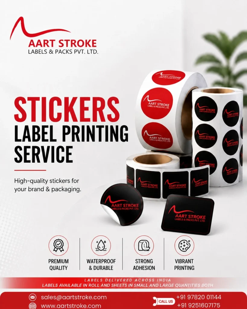 product label sticker design