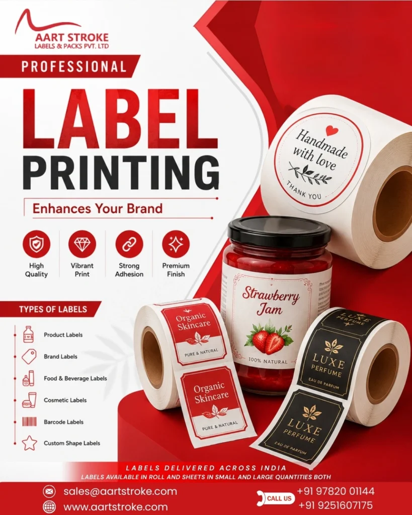 product label sticker design